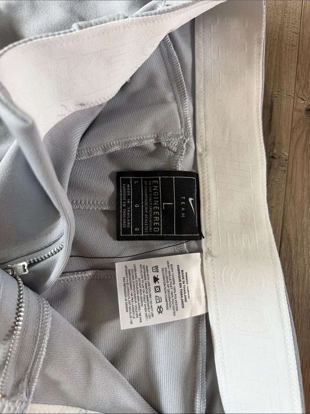 Nike Kids Gray softball Pants with Black Swoosh